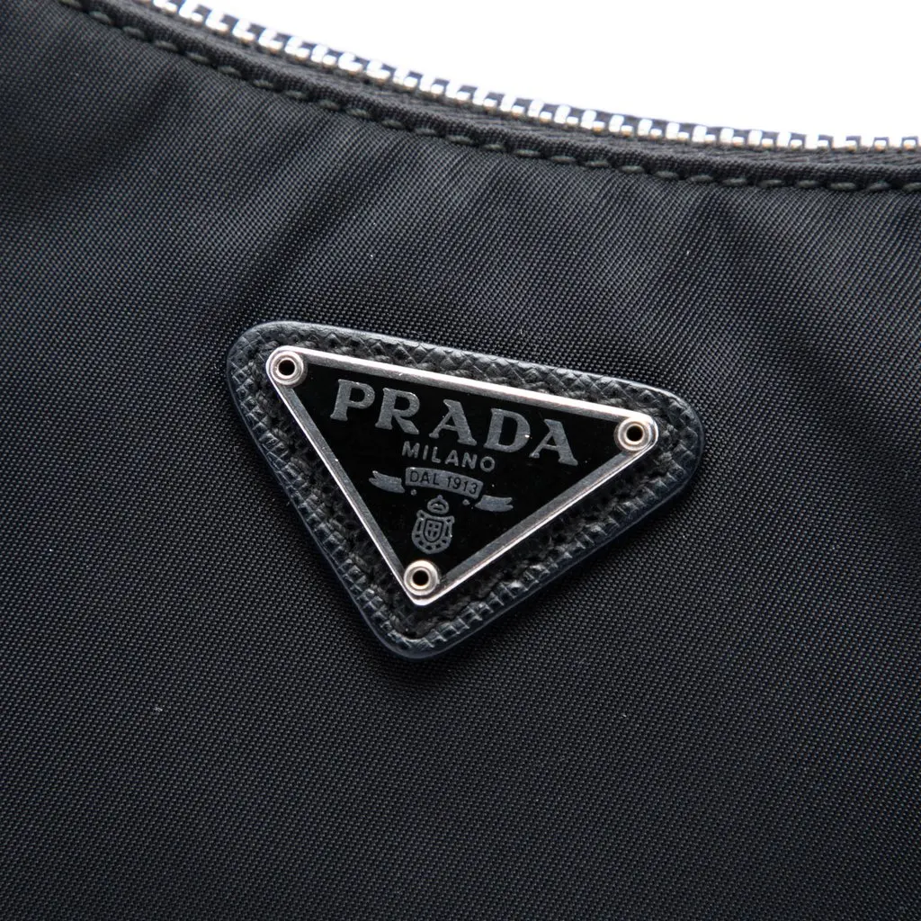 Prada Mini Saffiano Trimmed Tessuto Re Edition 2005 Satchel Black Polyamide Very good - Box View
