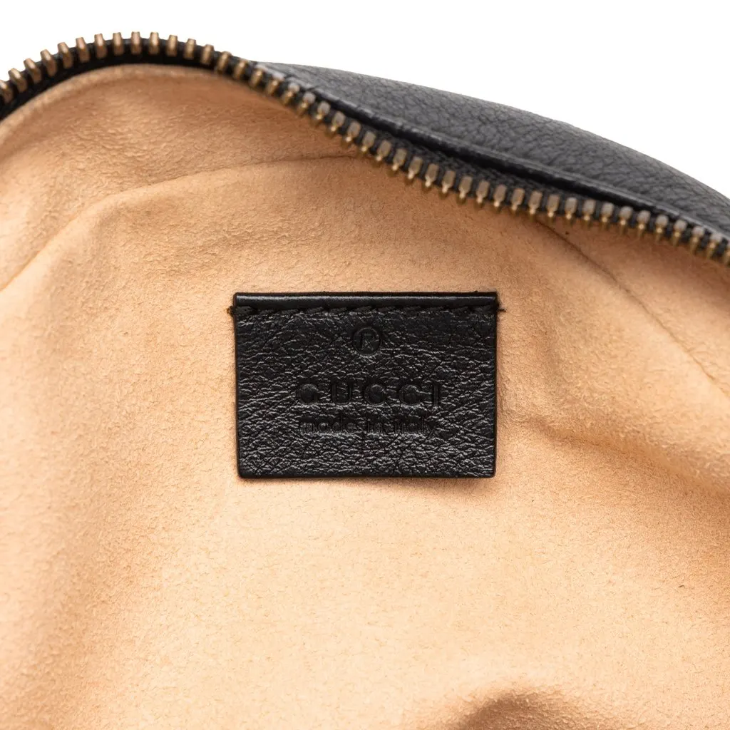 Gucci Mini GG Marmont Matelasse Leather Torchon Round Crossbody Black Leather Good - Box View