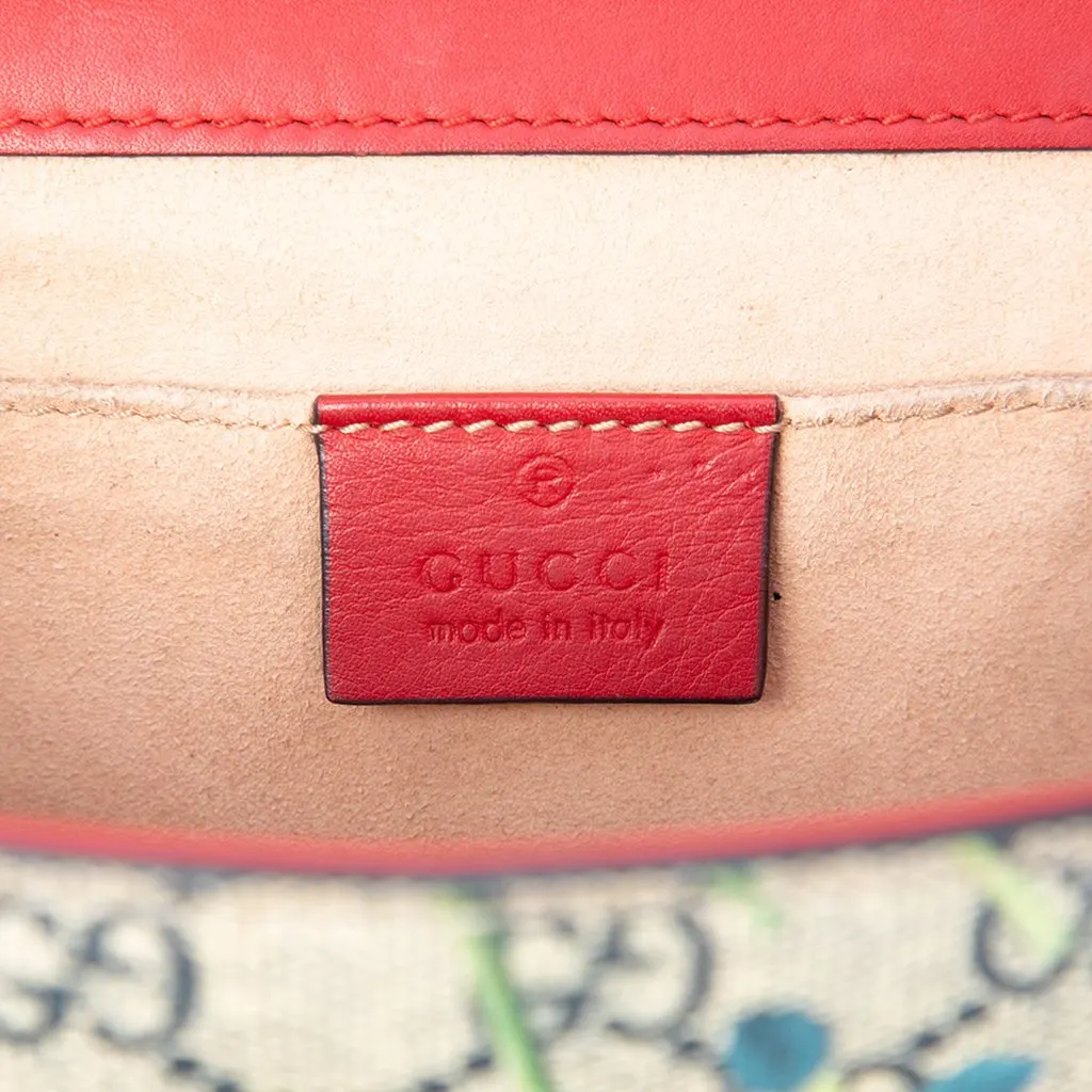 Gucci Small GG Supreme Blooms Padlock Crossbody Beige Very good - Box View