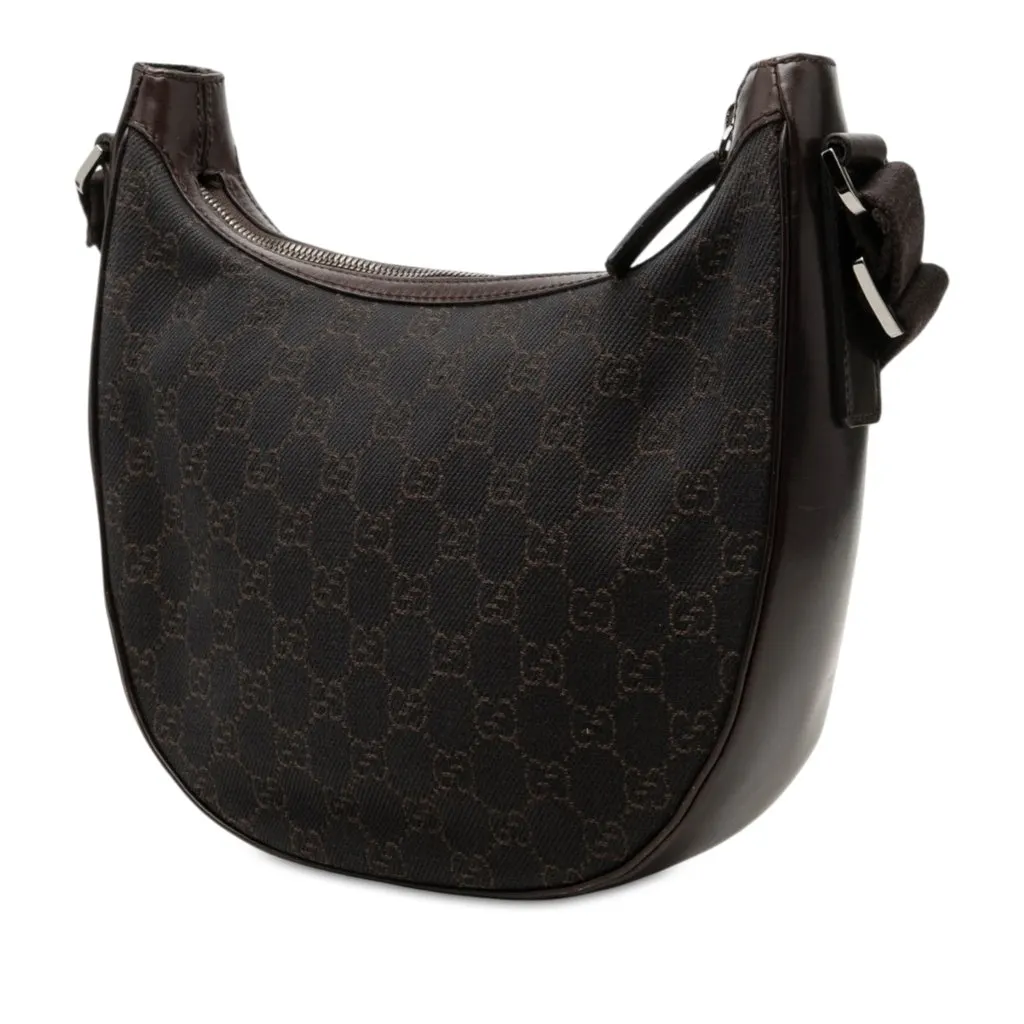 Gucci GG Canvas Crossbody Brown Very good - Back View