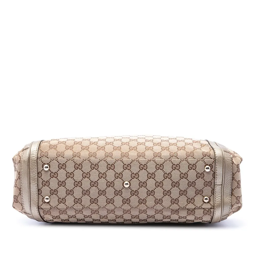 Gucci GG Canvas Bella Convertible Tote Beige Very good - Inside View