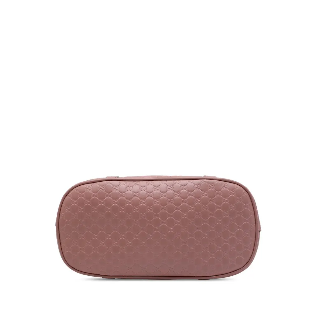 Gucci Mini Microguccissima Dome Satchel Pink Leather Good - Inside View