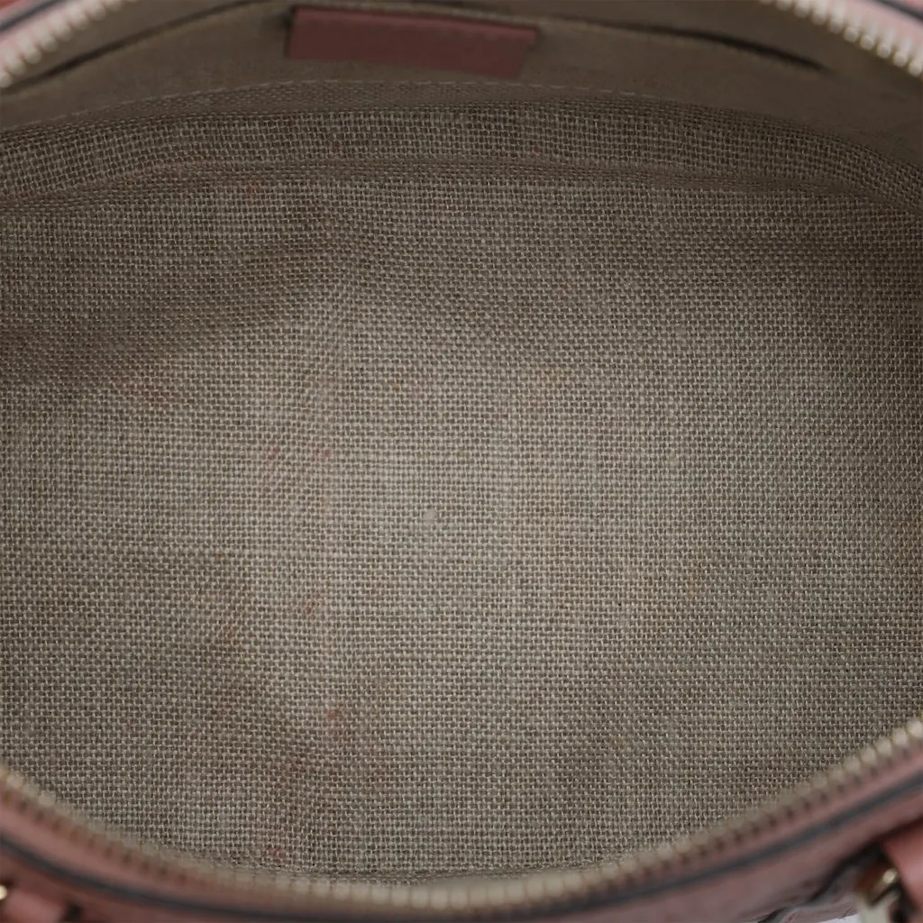 Gucci Mini Microguccissima Dome Satchel Pink Leather Good - Model View