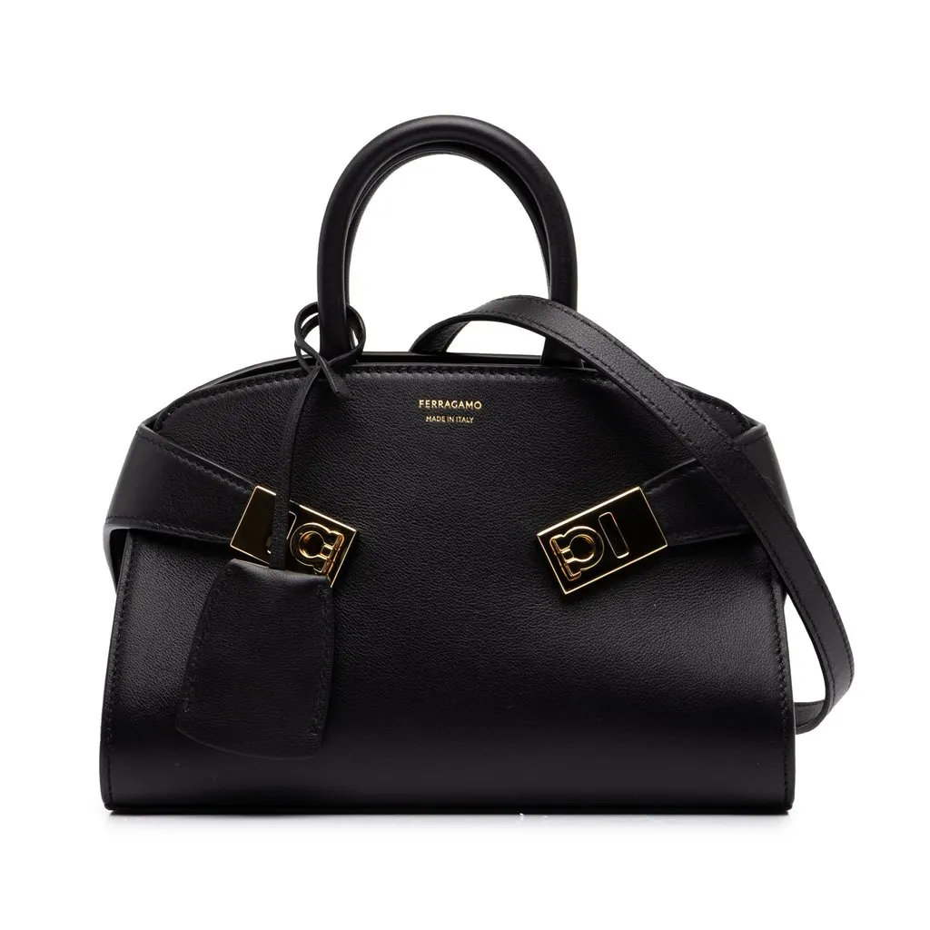 Salvatore Ferragamo جلد العجل Hug حقيبة يد XS