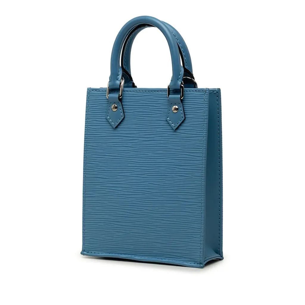Louis Vuitton Epi Petit Sac Plat Blue Leather Very good - Back View