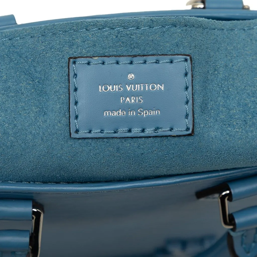 Louis Vuitton Epi Petit Sac Plat Blue Leather Very good - Box View