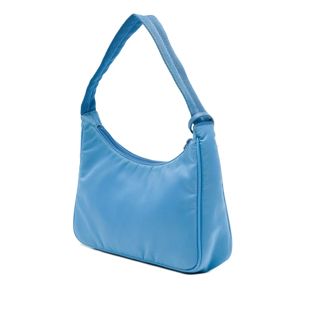 Prada Mini Tessuto Re Edition 2000 Shoulder Bag Blue Polyamide Very good - Back View
