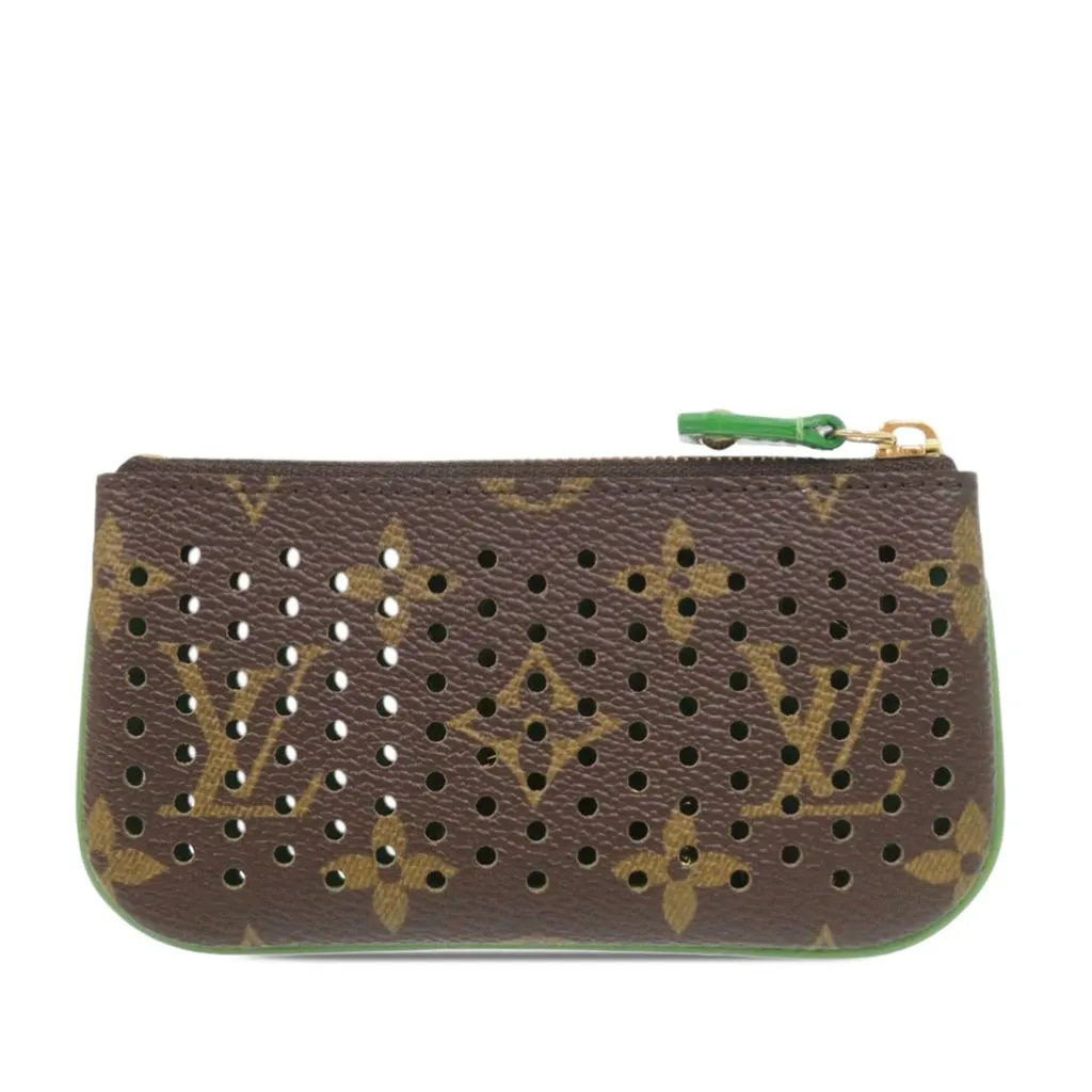 Louis Vuitton Monogram Perforated Pochette Cles Brown Very good - Back View
