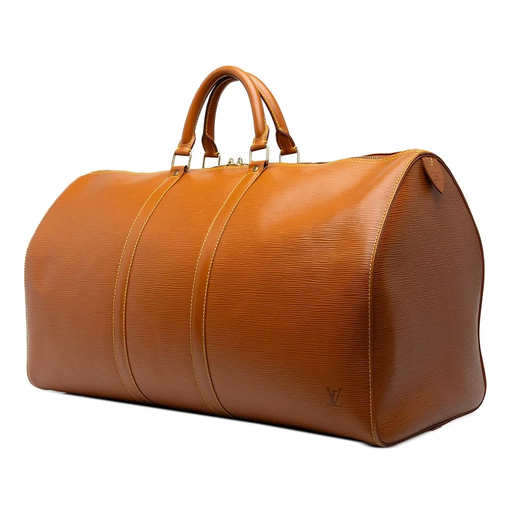 Louis Vuitton Epi Keepall 55 Brown Leather Very good - Back View