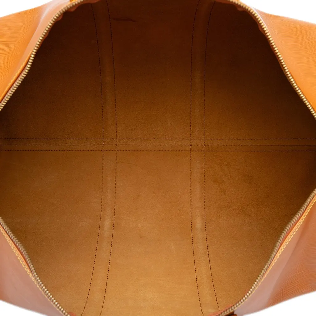 Louis Vuitton Epi Keepall 55 Brown Leather Very good - Model View
