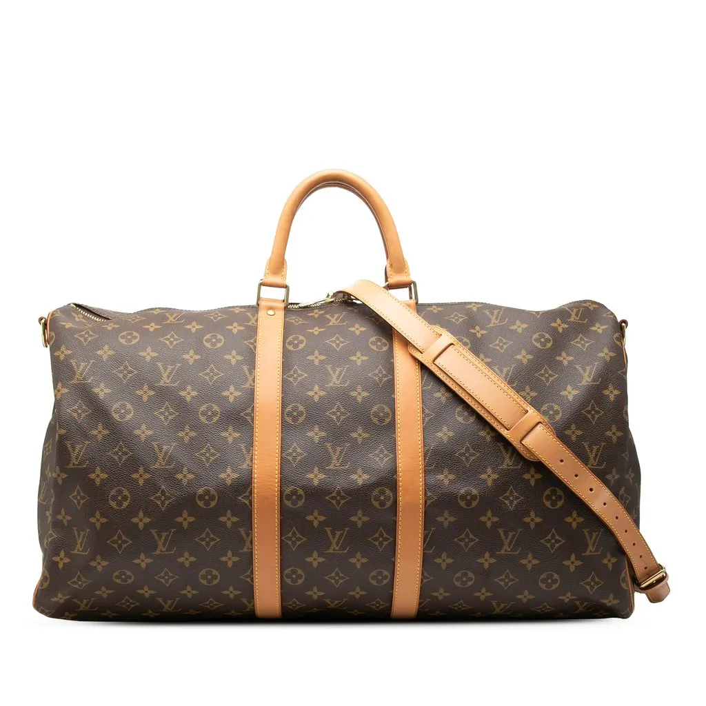 Louis Vuitton Monogram Keepall Bandouliere 55 Brown Very good - Front View