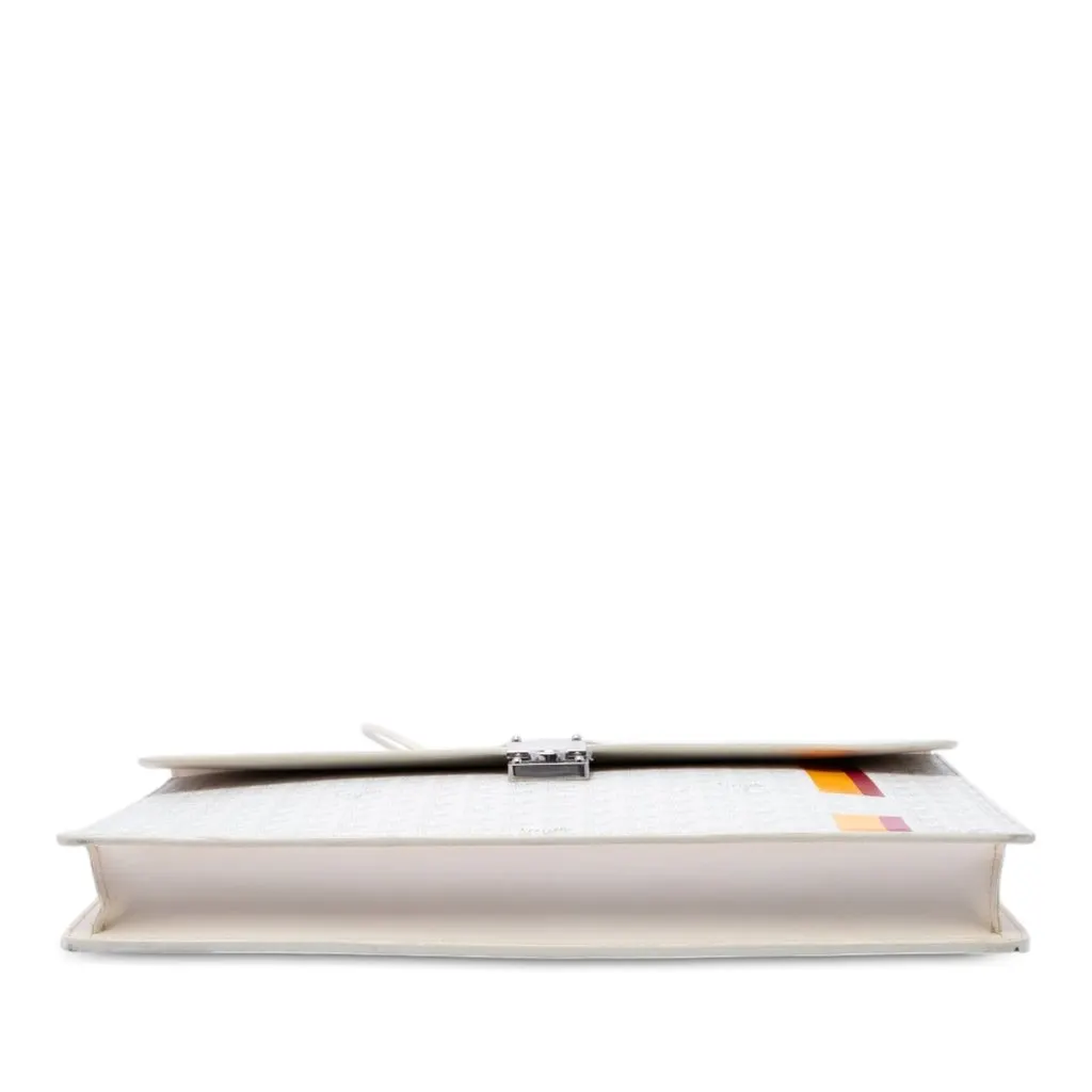 Goyard Goyardine Stripe Serviette Chypre White Very good - Inside View