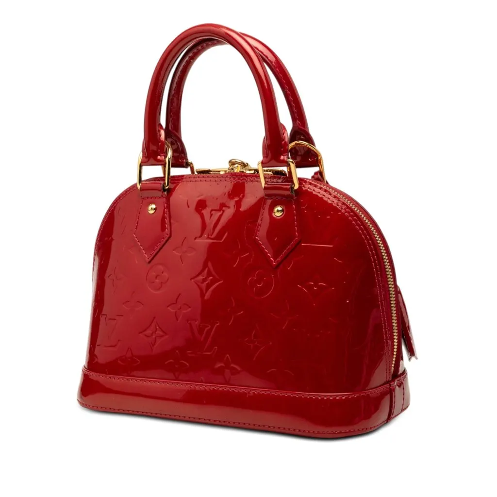 Louis Vuitton Monogram Vernis Alma BB Red Leather Very good - Back View