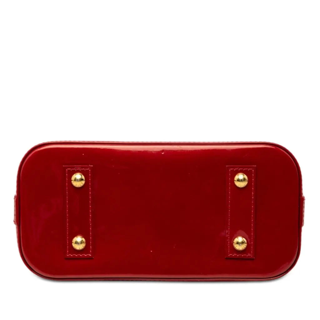 Louis Vuitton Monogram Vernis Alma BB Red Leather Very good - Inside View