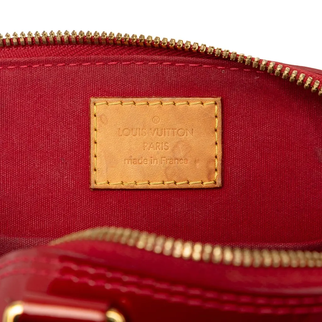 Louis Vuitton Monogram Vernis Alma BB Red Leather Very good - Box View