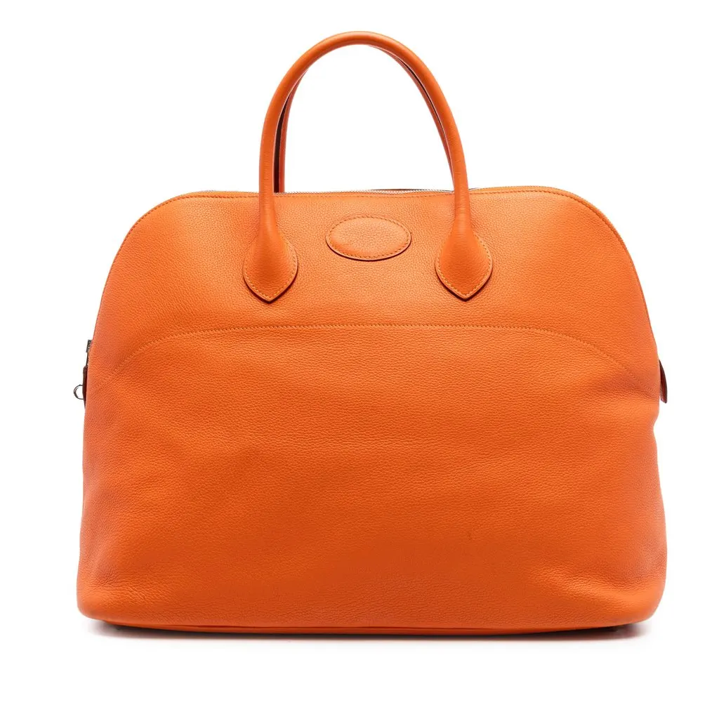 Hermès Clemence Bolide 45 Orange Leather Very good - Front View