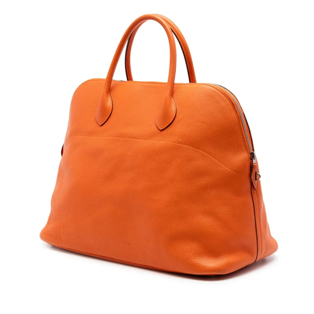 Hermès Clemence Bolide 45 Orange Leather Very good - Back View