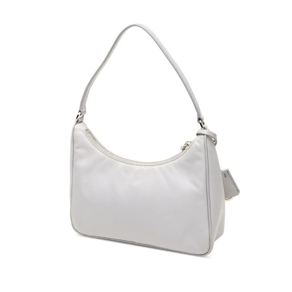 Prada Mini Tessuto Re Edition 2005 Shoulder Bag White Polyamide Very good - Back View