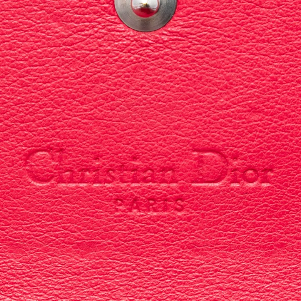 Dior Patent Cannage Lady Dior Wallet On Chain Pink Leather Very good - Box View