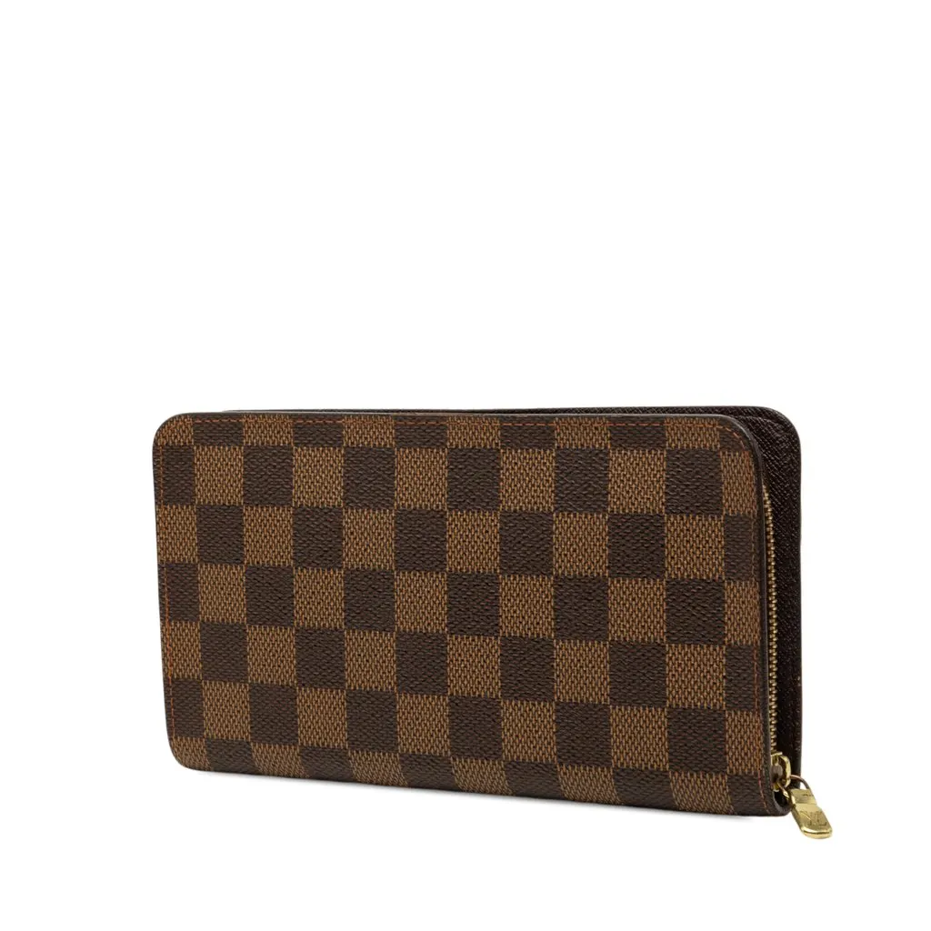 Louis Vuitton Damier Ebene Zippy Long Wallet Brown Very good - Back View