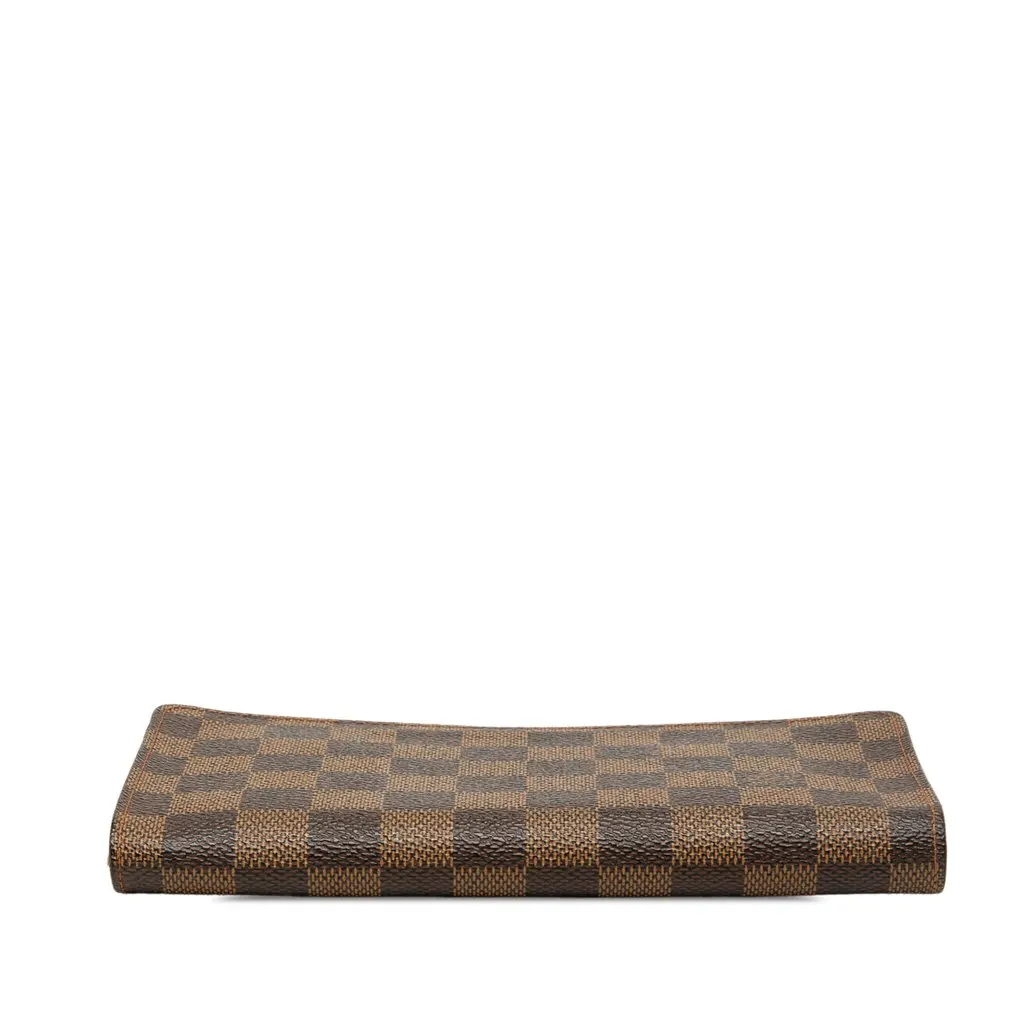 Louis Vuitton Damier Ebene Zippy Long Wallet Brown Very good - Inside View