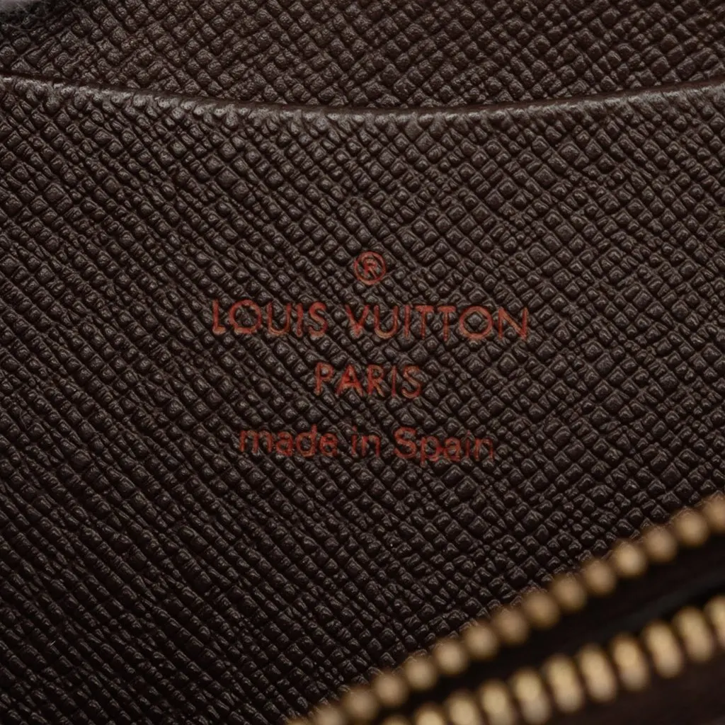 Louis Vuitton Damier Ebene Zippy Long Wallet Brown Very good - Box View