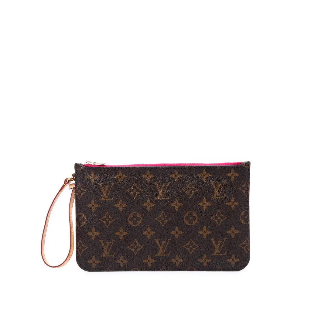 Louis Vuitton Monogram Neverfull Pochette Brown Canvas Very good - Front View