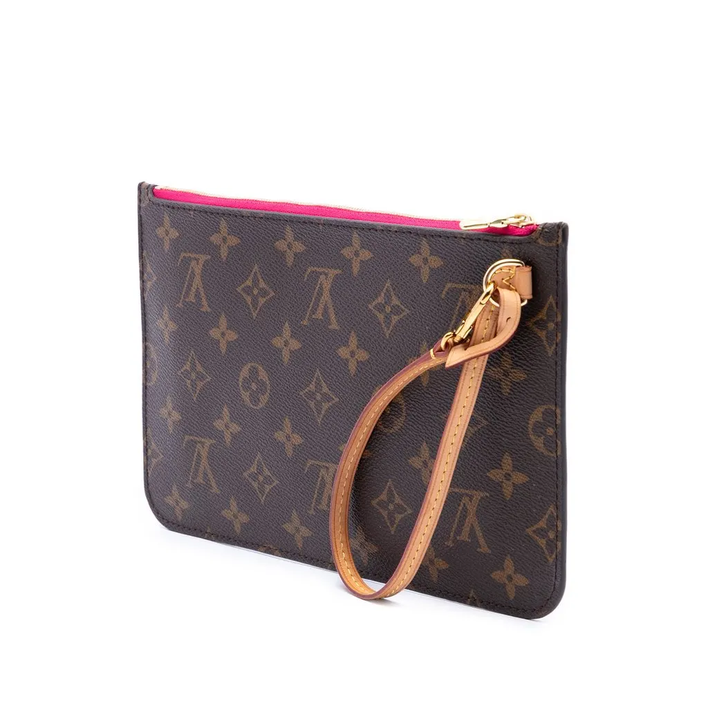 Louis Vuitton Monogram Neverfull Pochette Brown Canvas Very good - Back View