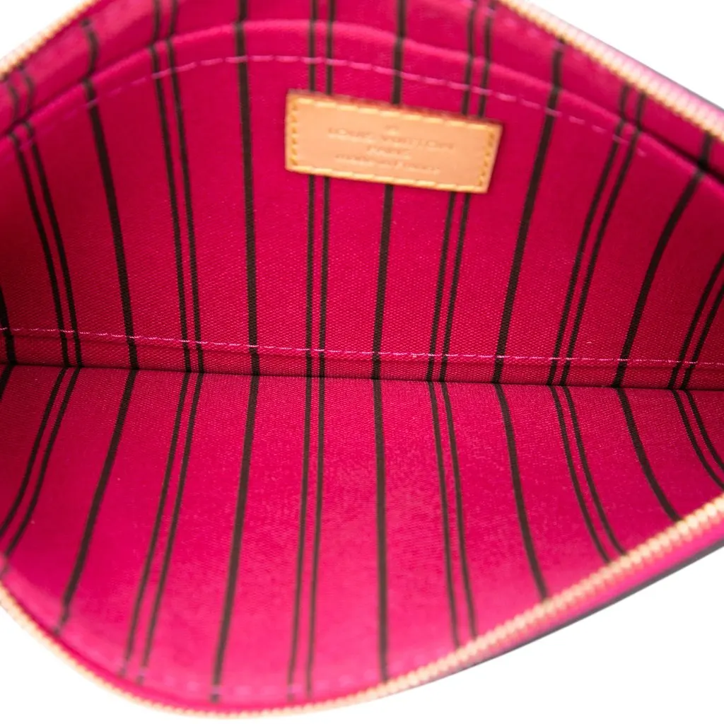 Louis Vuitton Monogram Neverfull Pochette Brown Canvas Very good - Model View