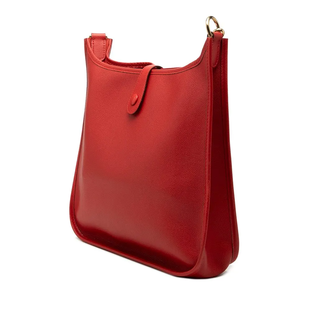 Hermès Epsom Evelyne 29 Red Leather Very good - Back View