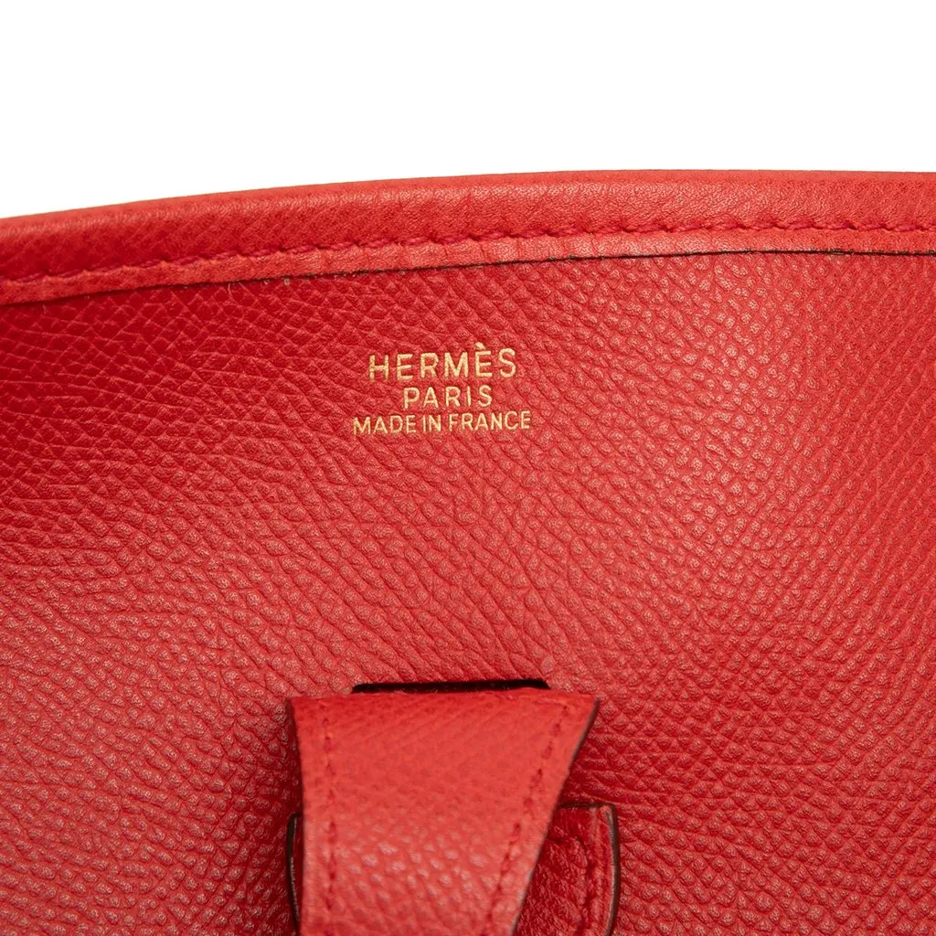 Hermès Epsom Evelyne 29 Red Leather Very good - Box View