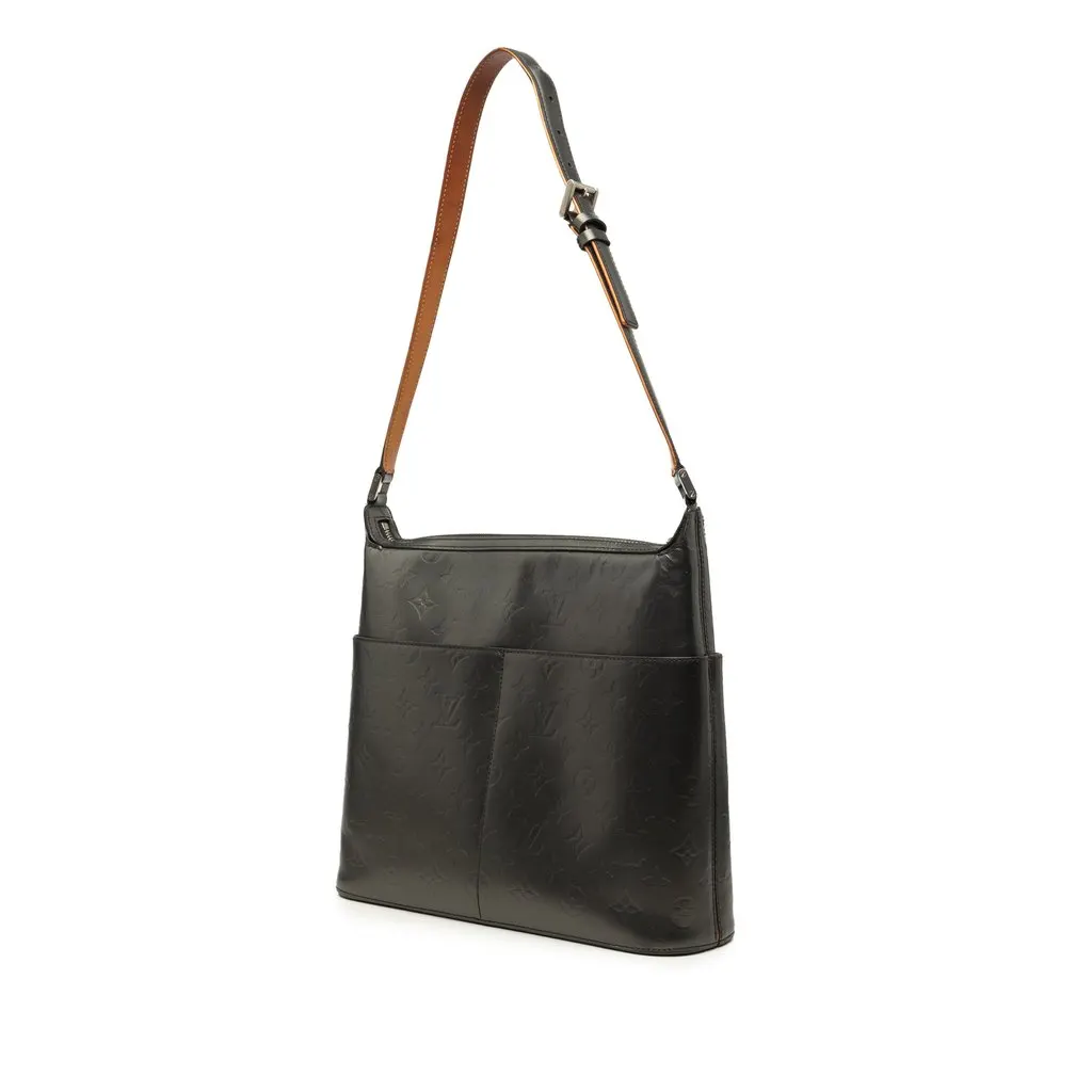 Louis Vuitton Monogram Mat Sutter Grey Leather Good - Back View
