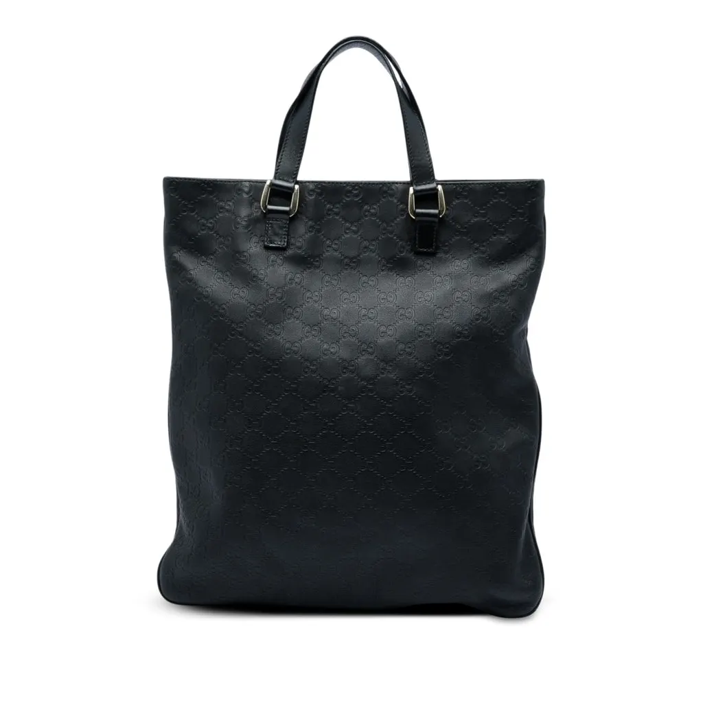 Gucci Guccissima Tote Black Leather Very good - Front View