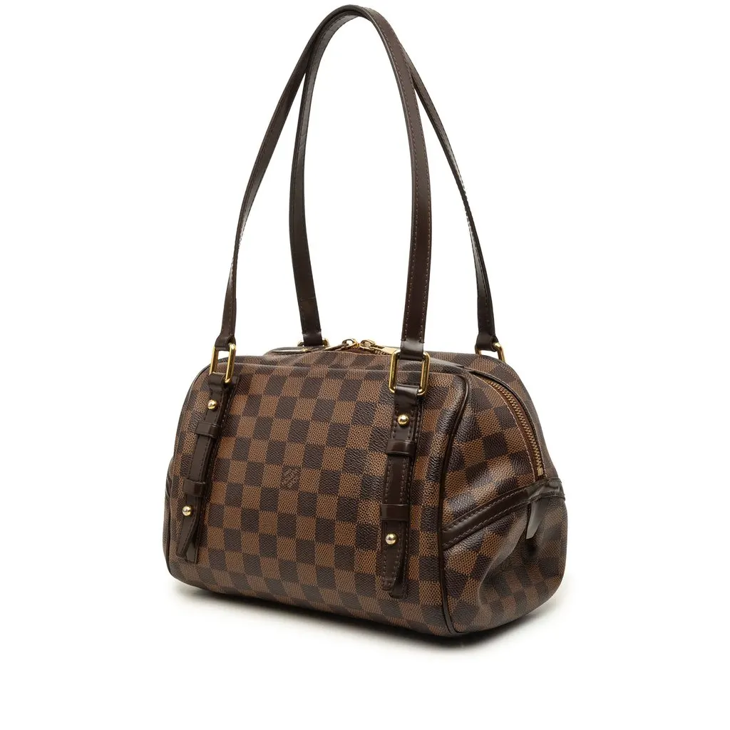 Louis Vuitton Damier Ebene Rivington PM Brown Canvas Good - Back View
