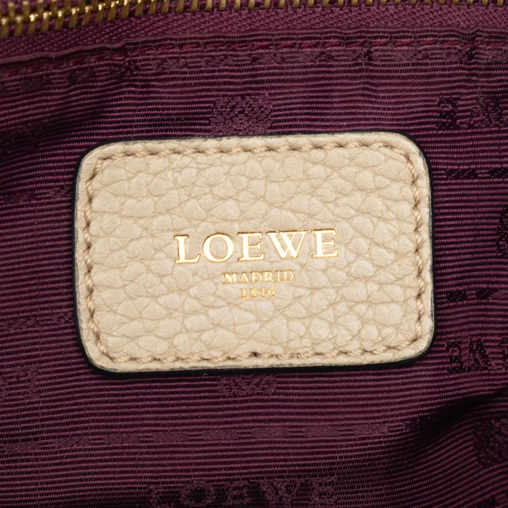 LOEWE Calfskin Calle Hobo Beige Leather Very good - Box View