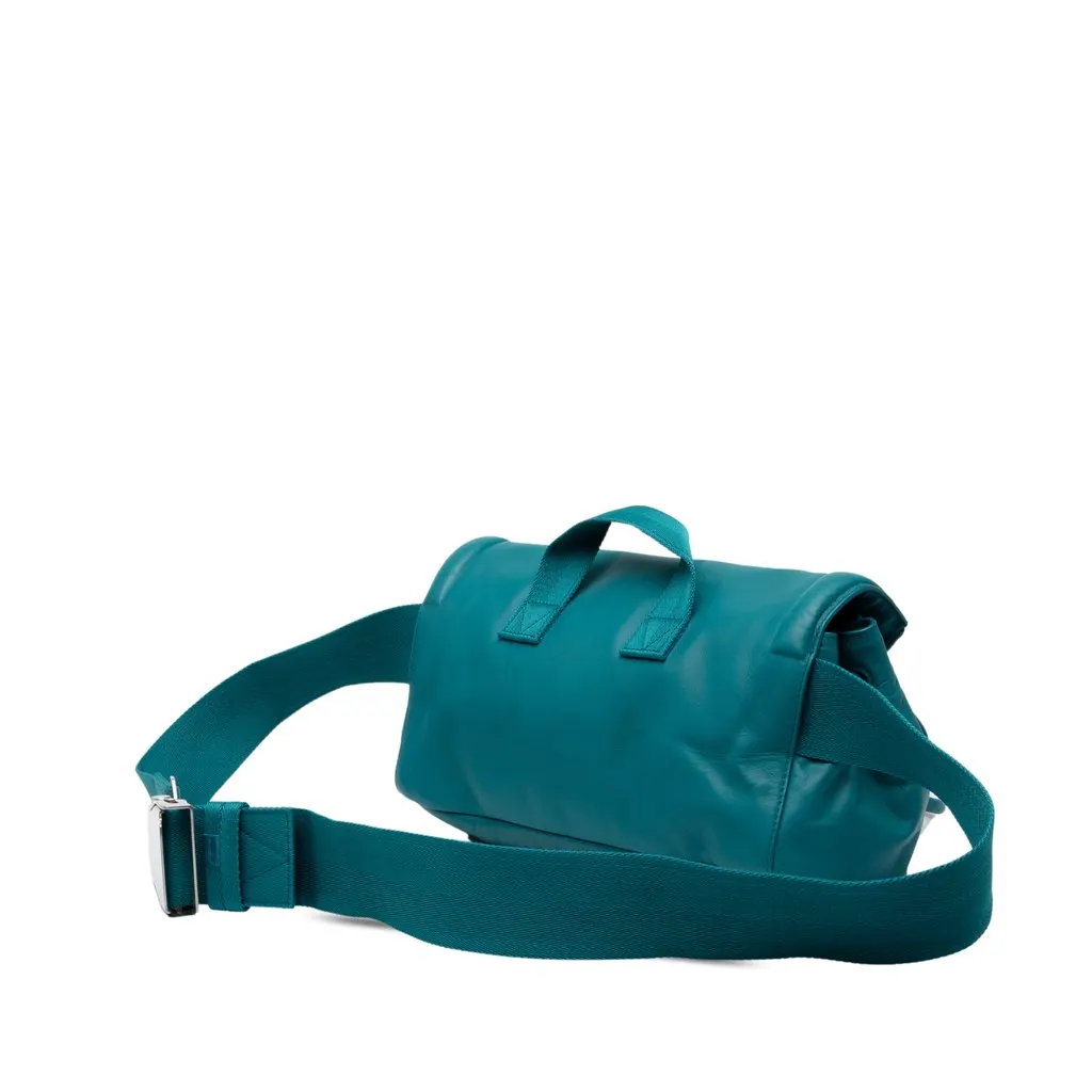 Bottega Veneta Nappa Beak Belt Bag Blue Leather Very good - Back View