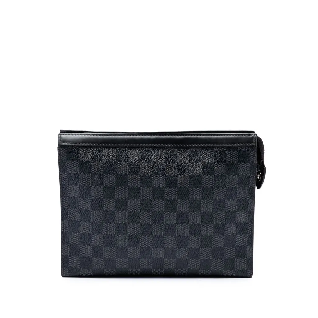 Louis Vuitton Damier Graphite Pochette Voyage MM Black Canvas Very good - Front View