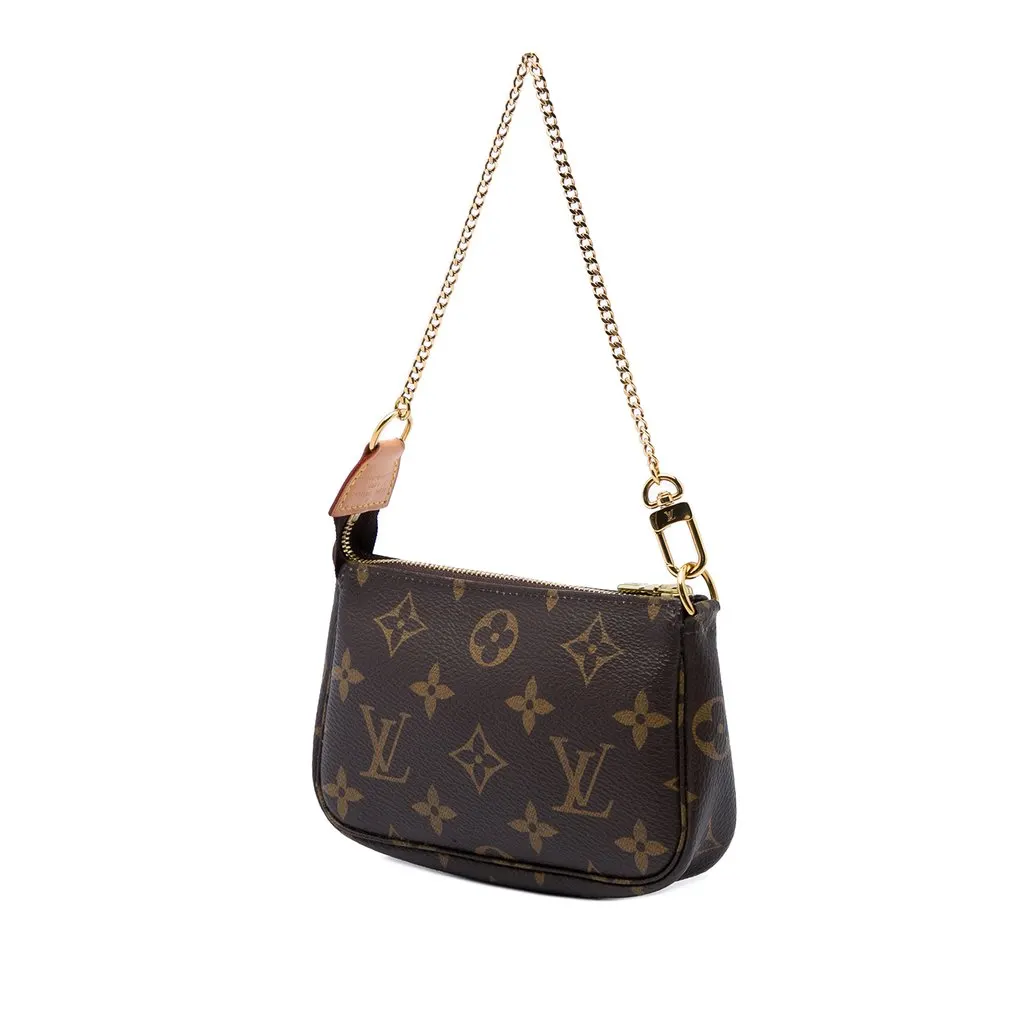 Louis Vuitton Monogram Mini Pochette Accessoires Brown Canvas Very good - Back View