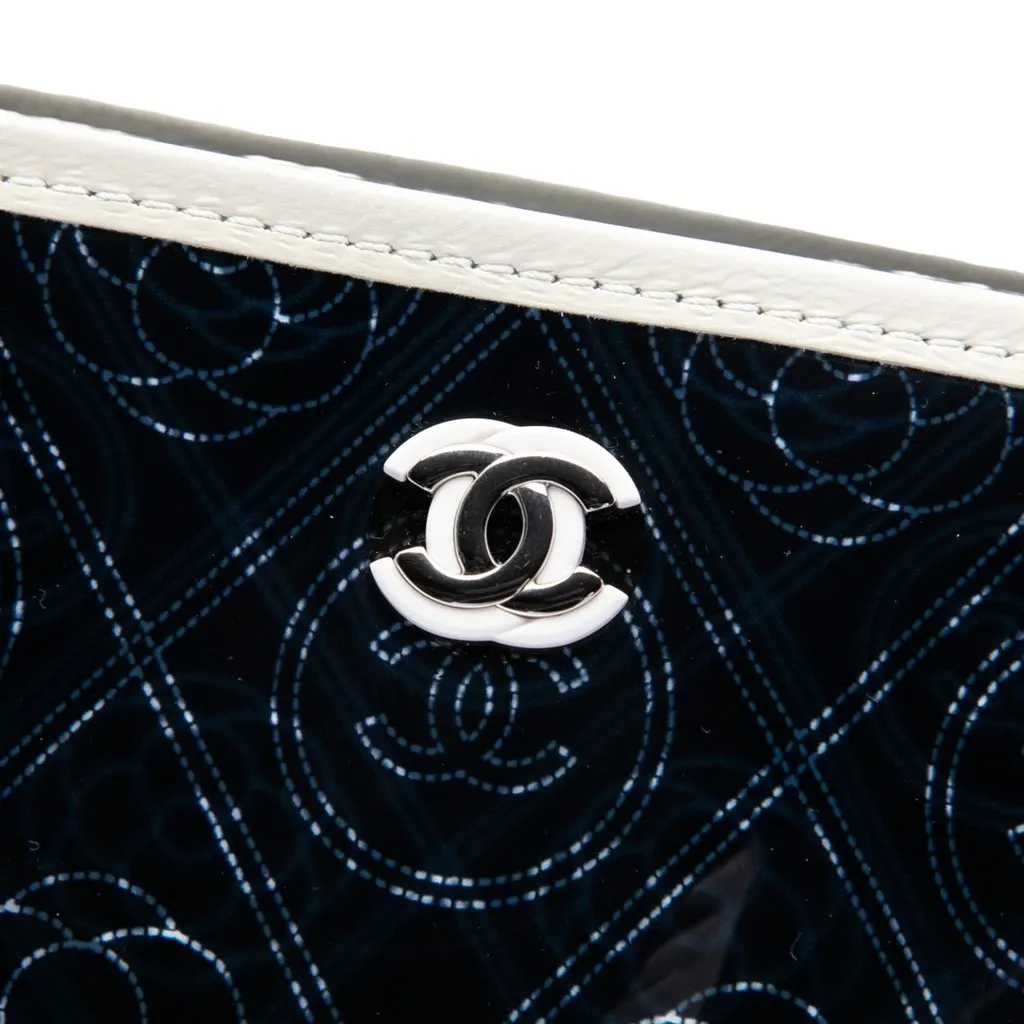 Chanel Small PVC and Crumpled Calfskin Camellia Coco Bucket Bag Black Plastic Very good - Box View