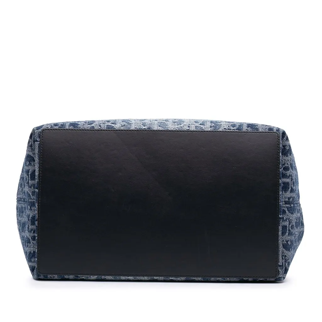 Dior Medium Oblique Denim Toujours Tote Blue Very good - Inside View