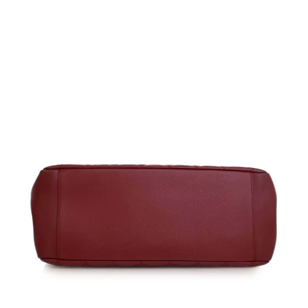 Chanel Caviar Grand Shopping Tote Red Leather Very good - Box View