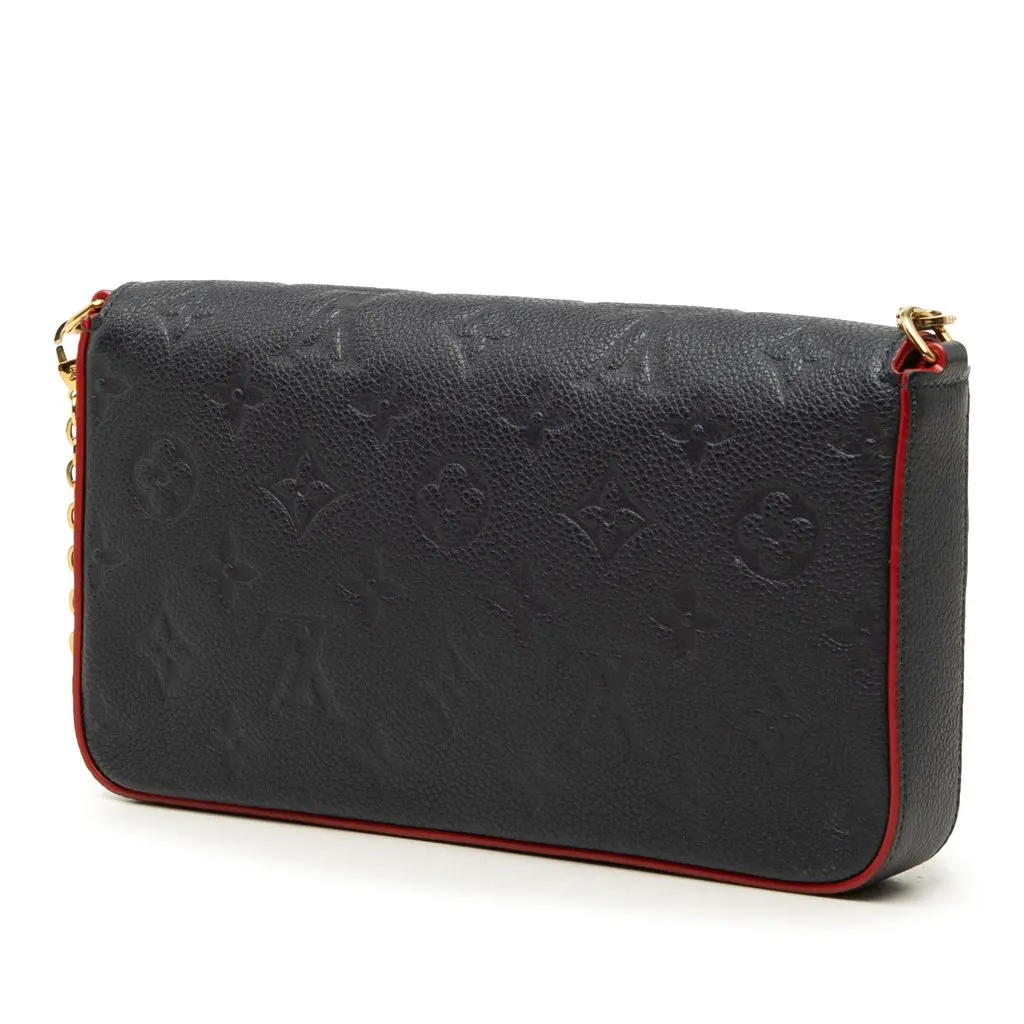 Louis Vuitton Monogram Empreinte Pochette Felicie Black Leather Very good - Back View
