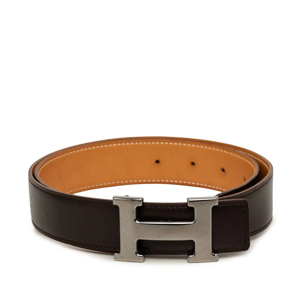 Hermès Constance Reversible Belt Brown Leather Very good - Front View