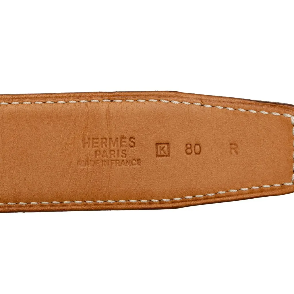 Hermès Constance Reversible Belt Brown Leather Very good - Model View