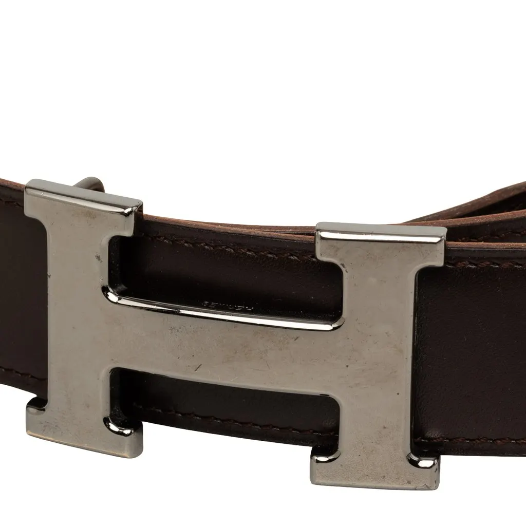 Hermès Constance Reversible Belt Brown Leather Very good - Box View