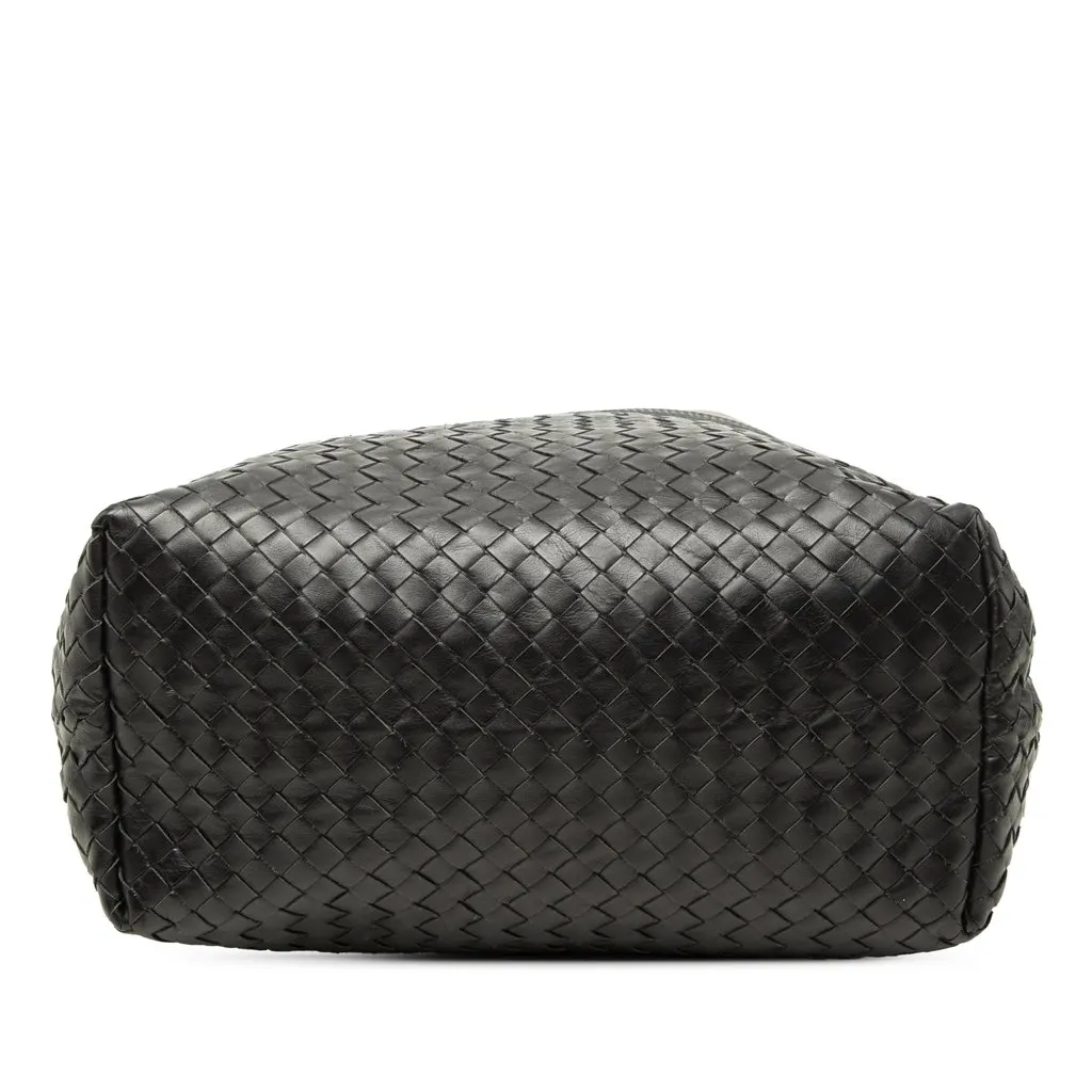 Bottega Veneta Bicolor Nappa Intrecciato Tote Brown Leather Good - Inside View