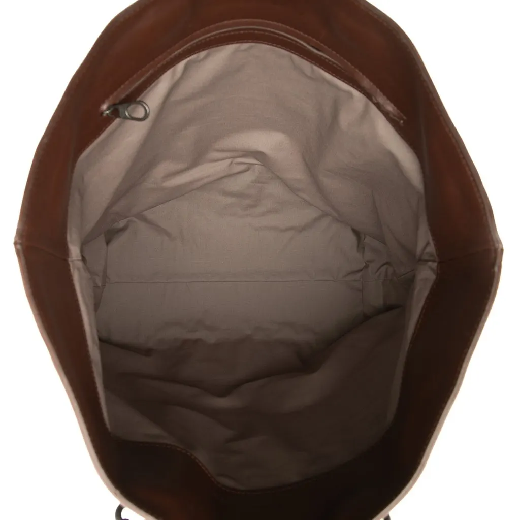 Bottega Veneta Bicolor Nappa Intrecciato Tote Brown Leather Good - Model View