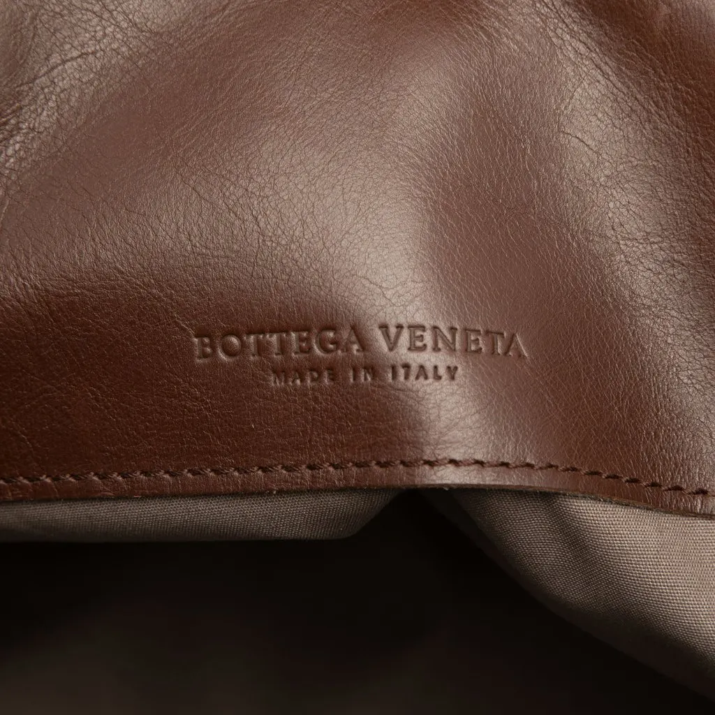 Bottega Veneta Bicolor Nappa Intrecciato Tote Brown Leather Good - Box View