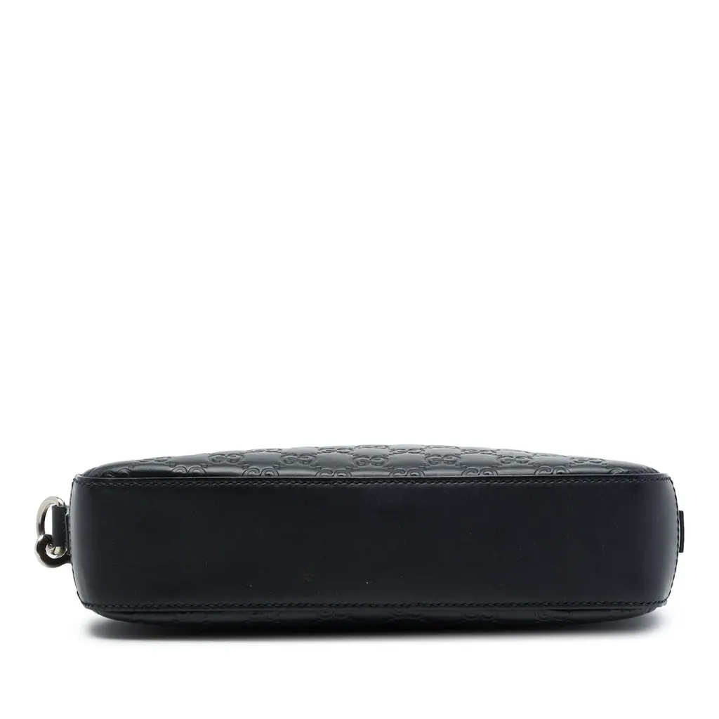 Gucci Guccissima Wristlet Clutch Black Leather Very good - Inside View