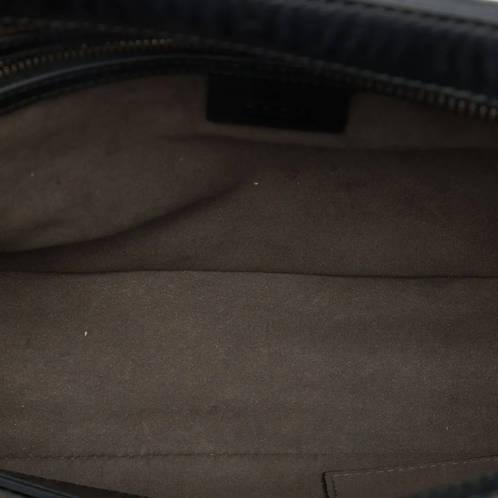 Gucci Guccissima Wristlet Clutch Black Leather Very good - Model View